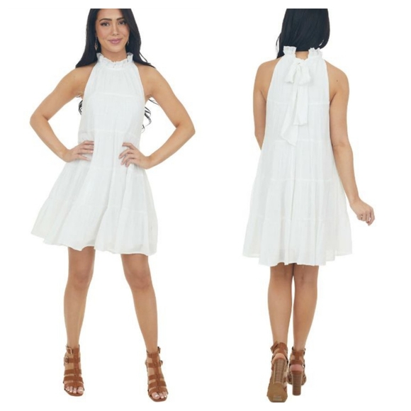 entro Dresses & Skirts - ENTRO • ANTHRO Halter Tiered Dress ~ NWT